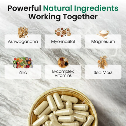 Zoyava Soothe and Smooth Bundle:Cortisol 60 and Myo-Inositol 90 Capsules Supplement Bundle